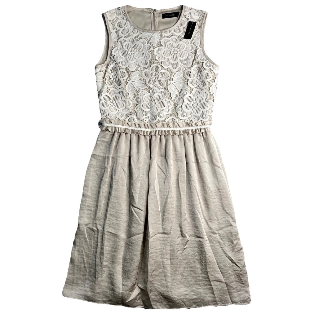 The Limited Floral Doily Dress Womens 4 Lined Midi Sleeveless A-Line NWT